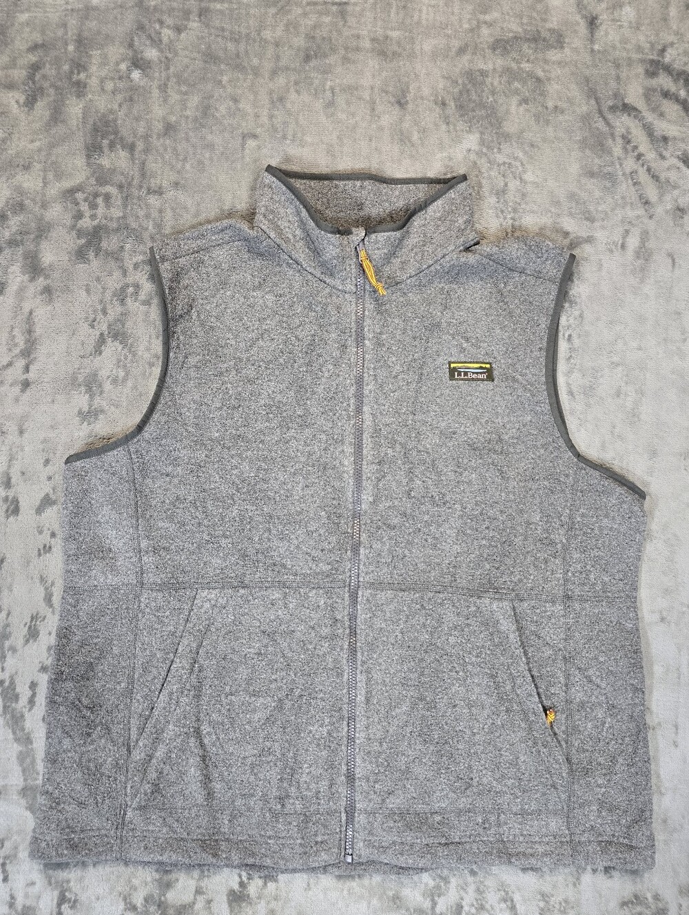 LL Bean Mountain Classic Full Zip Fleece Vest Size 2XL NWOT Solid Gray Heather